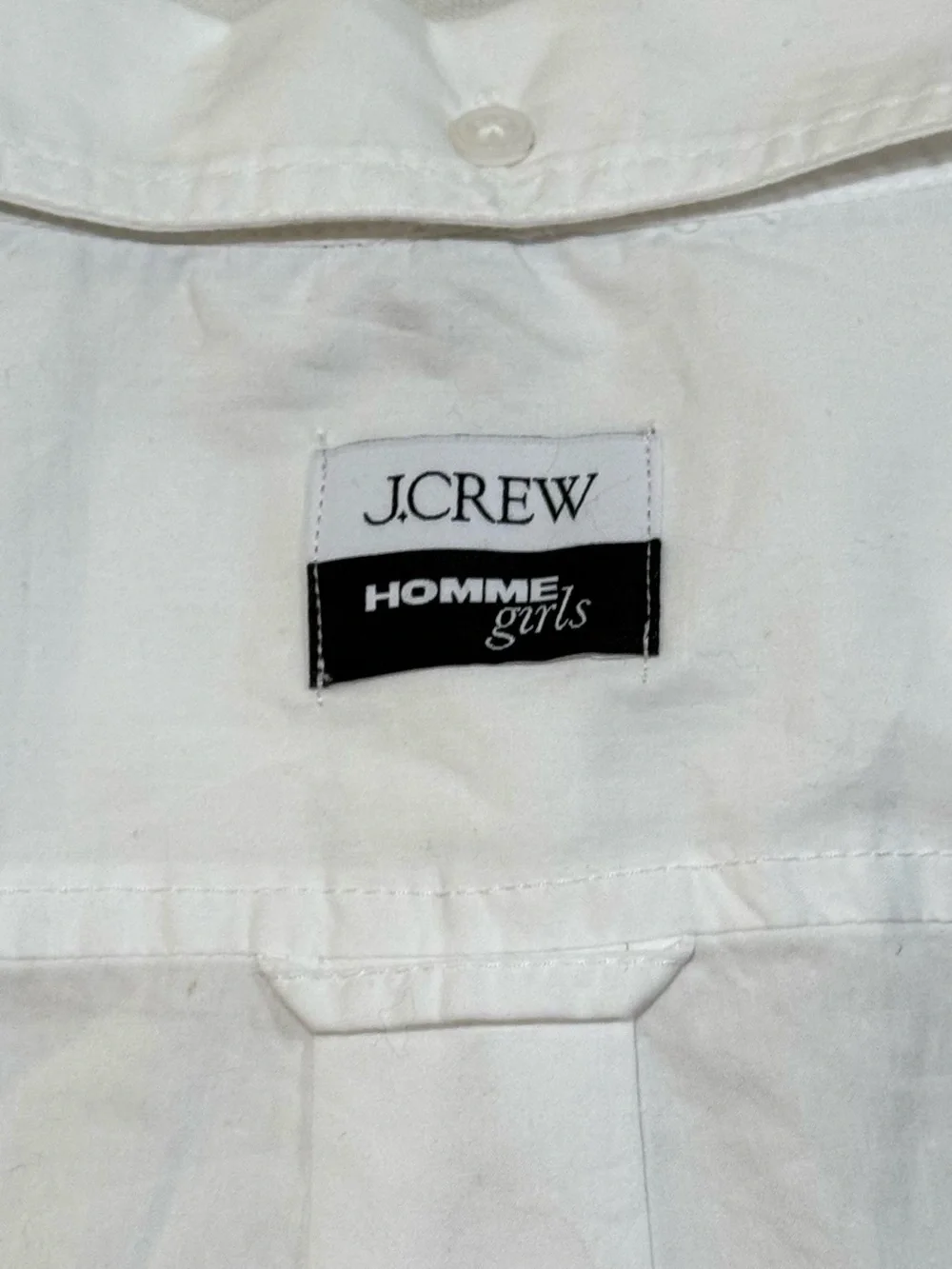 Limited-Edition Hommegirls for J Crew White Reworked  Button-Down Shirt NWOT